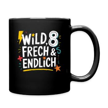 Sauvage, effronté et enfin 8 ans 8e anniversaire - Mug uni - noir - Droite
