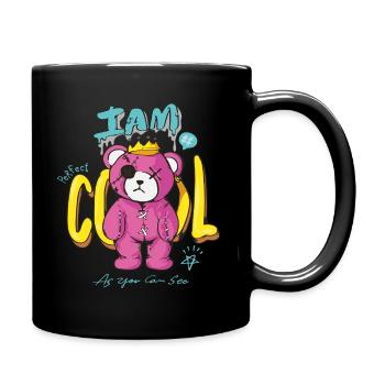 Cool Teddy - Graffiti Urban Streat Wear Style - Tasse einfarbig - Schwarz - Rechts