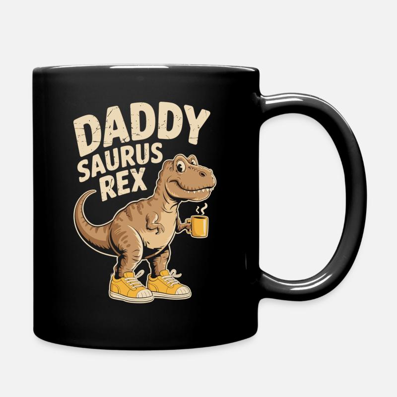 Papa Dino T-Shirt - Tasse einfarbig - Schwarz