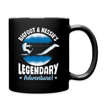 Bigfoot & Nessie's Bigfoot Monster of Loch Ness - Full Colour Mug - black - Right