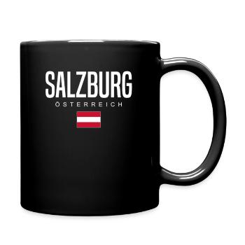 Salzburg Österreich - Tasse einfarbig - Schwarz - Rechts