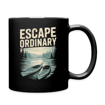 Sortez de la vie quotidienne – Chemise de voyage en kayak - Mug uni - noir - Droite