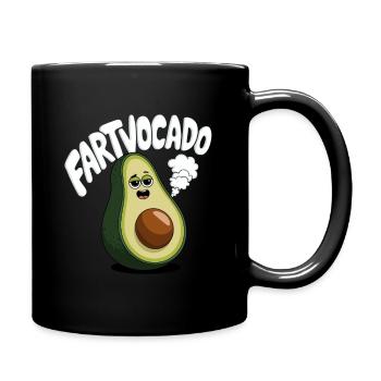 Drôle d’avocat pet pet fartvocado - Mug uni - noir - Droite