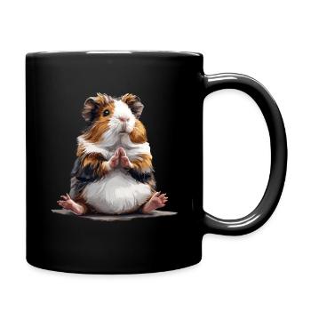 Méditation cochon d’Inde yoga relaxation - Mug uni - noir - Droite