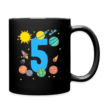 Five Years of Space Adventure - Full Colour Mug - black - Right