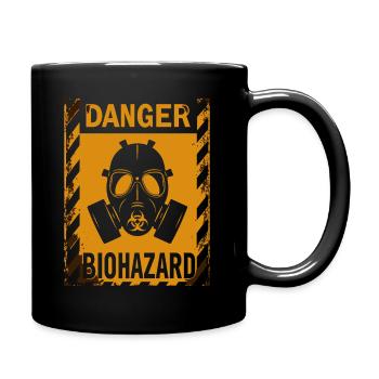 Biohazard Grunge Zombies Apokalypse Gasmaske - Tasse einfarbig - Schwarz - Rechts