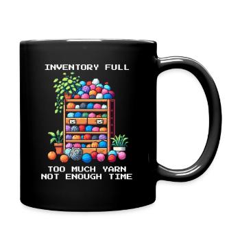 Inventory Full | Too much wool | Crochet - Full Colour Mug - black - Right
