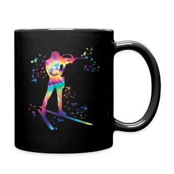 Biathlète Biathlon combiné nordique - Mug uni - noir - Droite