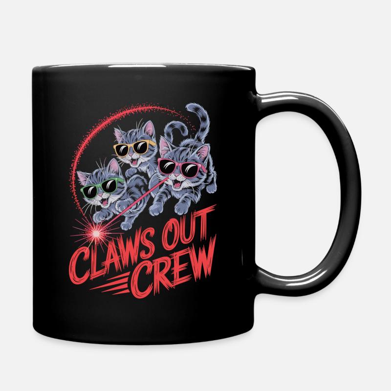 Claws Out – Katzenpower pur - Tasse einfarbig - Schwarz