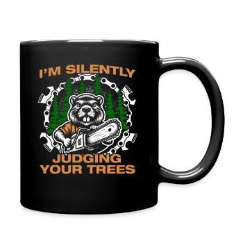 Judging your trees Lumberjack Forester - Full Colour Mug - black - Right