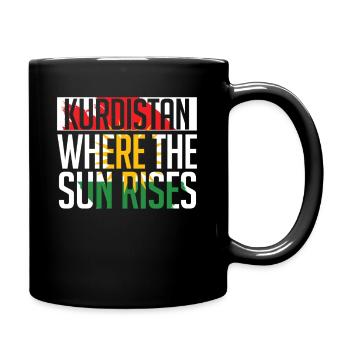 Kurdistan Where The Sun Rises Kurde Kurden - Tasse einfarbig - Schwarz - Rechts