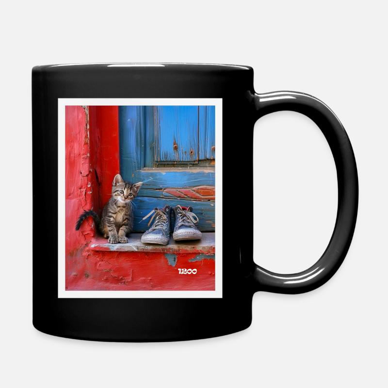chat doux - Mug uni - noir