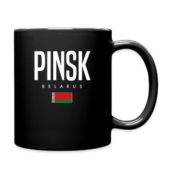 Pinsk Belarus Weißrussland - Tasse einfarbig - Schwarz - Rechts