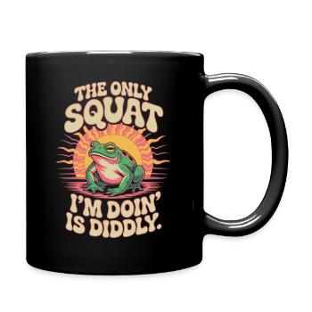 Lazy Frog - Drôle de négationniste de fitness - Mug uni - noir - Droite