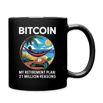 Bitcoin - Tasse einfarbig - Schwarz - Rechts