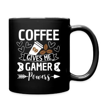 Funny Coffee Gamer Saying Gaming - Full Colour Mug - black - Right