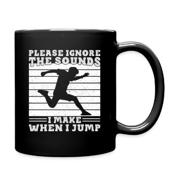 Track Athletics Please Ignore The Sounds - Tasse einfarbig - Schwarz - Rechts