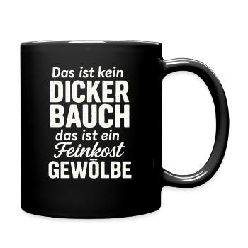 Delicatessen vault – Funny saying for connoisseurs - Full Colour Mug - black - Right