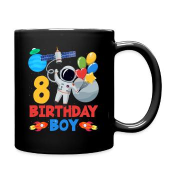 Space Adventure for Birthday Girl 8 - Full Colour Mug - black - Right
