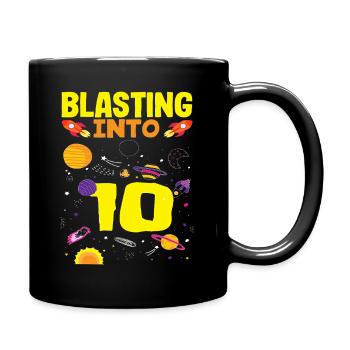 Adventures in space for the 10th birthday - Full Colour Mug - black - Right