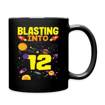 Space adventure for the 12th birthday - Full Colour Mug - black - Right