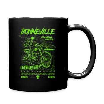 Bonneville Salzwüste Motorrad Vintage Biker - Tasse einfarbig - Schwarz - Rechts