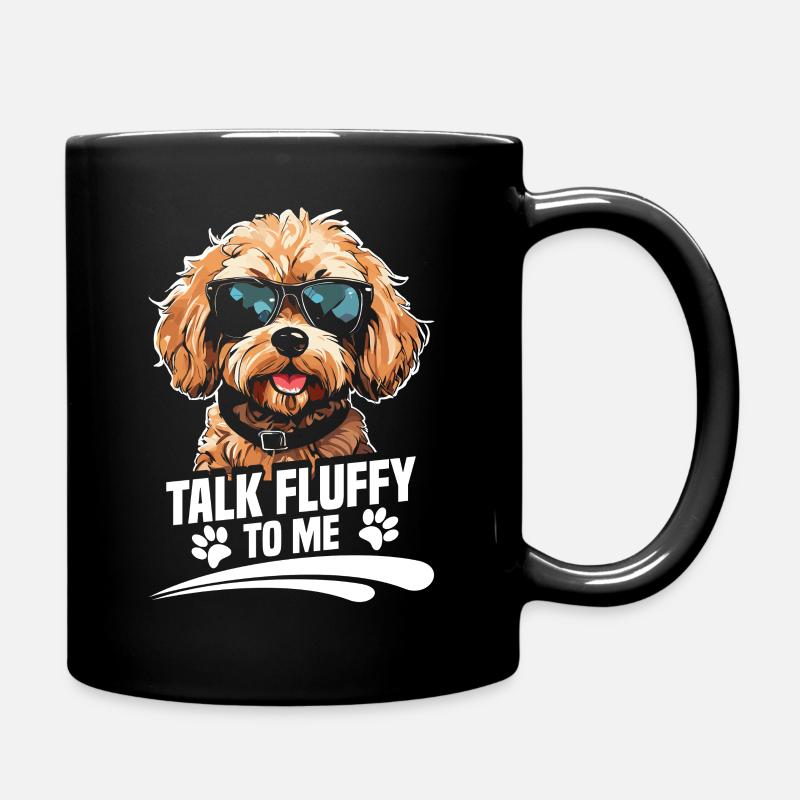 Amoureux des chiens Cockapoo Chiot Propriétaire de chien Cockapoo moelleux - Mug uni - noir