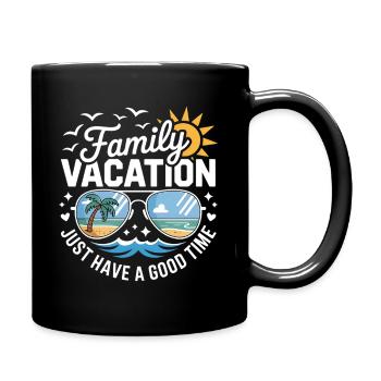 Funny Family Holiday Saying - Full Colour Mug - black - Right