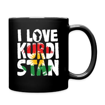 I Love Kurdistan Kurde Kurden - Tasse einfarbig - Schwarz - Rechts