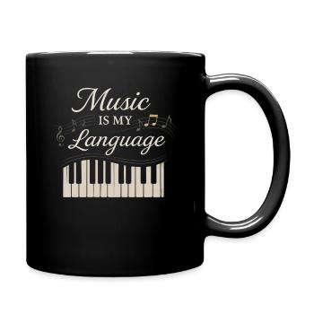 Classical Pianist Piano Life Music Recital - Full Colour Mug - black - Right