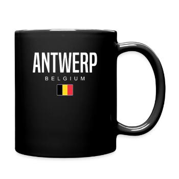 Antwerp Belgium - Full Colour Mug - black - Right