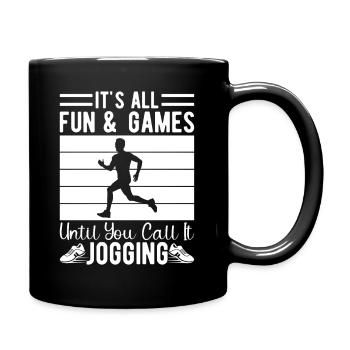 Cross Country Runner Design - XC Coach - Running - Full Colour Mug - black - Right