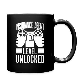Agent d’assurance Costume Niveau Débloqué Medicare - Mug uni - noir - Droite