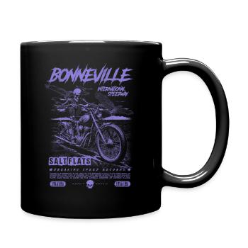 Bonneville Salzwüste Motorrad Vintage Biker - Tasse einfarbig - Schwarz - Rechts