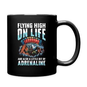 Volez haut dans la vie avec une touche d’adrénaline - Mug uni - noir - Droite