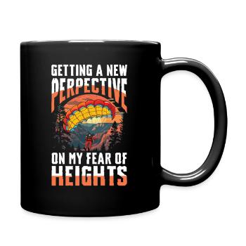 New perspective on my fear of heights - Full Colour Mug - black - Right