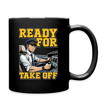 Flight Instructor Ready For Take Off Pilot School - Tasse einfarbig - Schwarz - Rechts