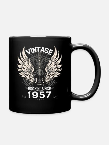 Vintage Rockin' depuis 1957, 68 ans de pure soul - Mug uni - noir