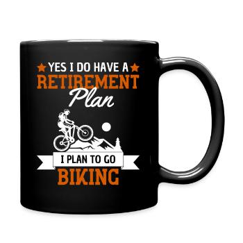 Mountain Bike Retirement Plan Design - Full Colour Mug - black - Right