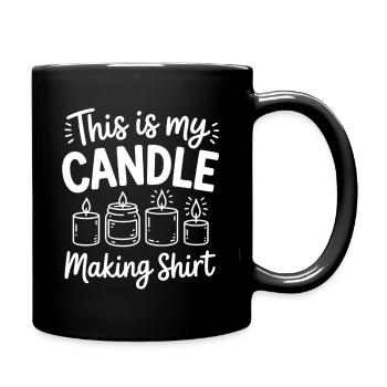 Drôle de bougie disant - Mug uni - noir - Droite