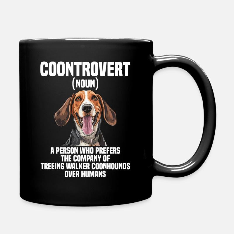 Treeing Walker Coonhound Lover Chien Coontrovert - Mug uni - noir