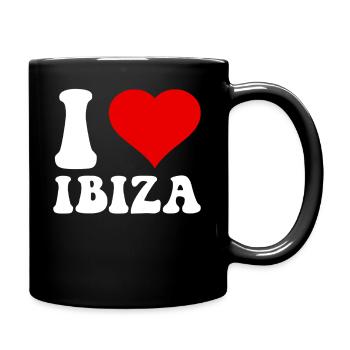 I Love Ibiza Party Holidays - Full Colour Mug - black - Right