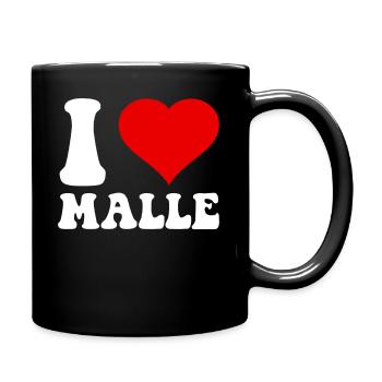 I Love Malle Party Mallorca Urlaub - Tasse einfarbig - Schwarz - Rechts