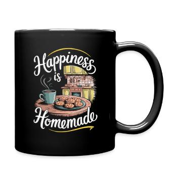 Happiness Is Homemade Küche Kaffee Kekse - Tasse einfarbig - Schwarz - Rechts