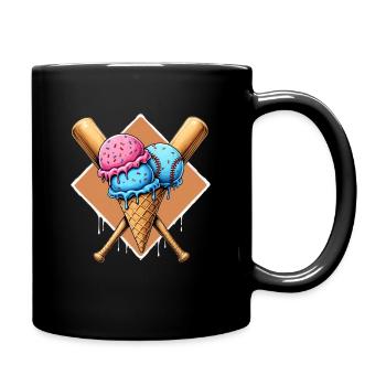 Baseball Batte de baseball - Mug uni - noir - Droite