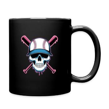 Baseball Skull Batte de Baseball - Mug uni - noir - Droite