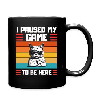 Zocker Cat Dit Chat de jeu - Mug uni - noir - Droite