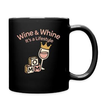 Single Mom Chaos Coordinator Wine - Full Colour Mug - black - Right