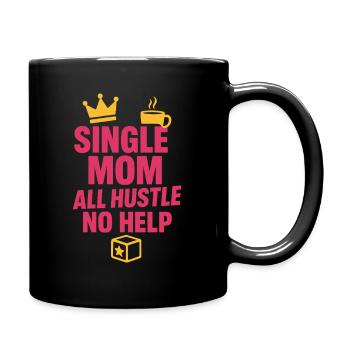 Single Mom Chaos Coordinator Wine - Full Colour Mug - black - Right