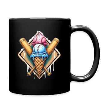 Baseball Batte de baseball - Mug uni - noir - Droite